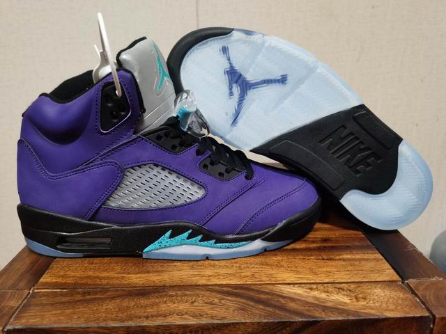 Air Jordan 5 Grape Women's Basketball Shoes Purple Black-03
